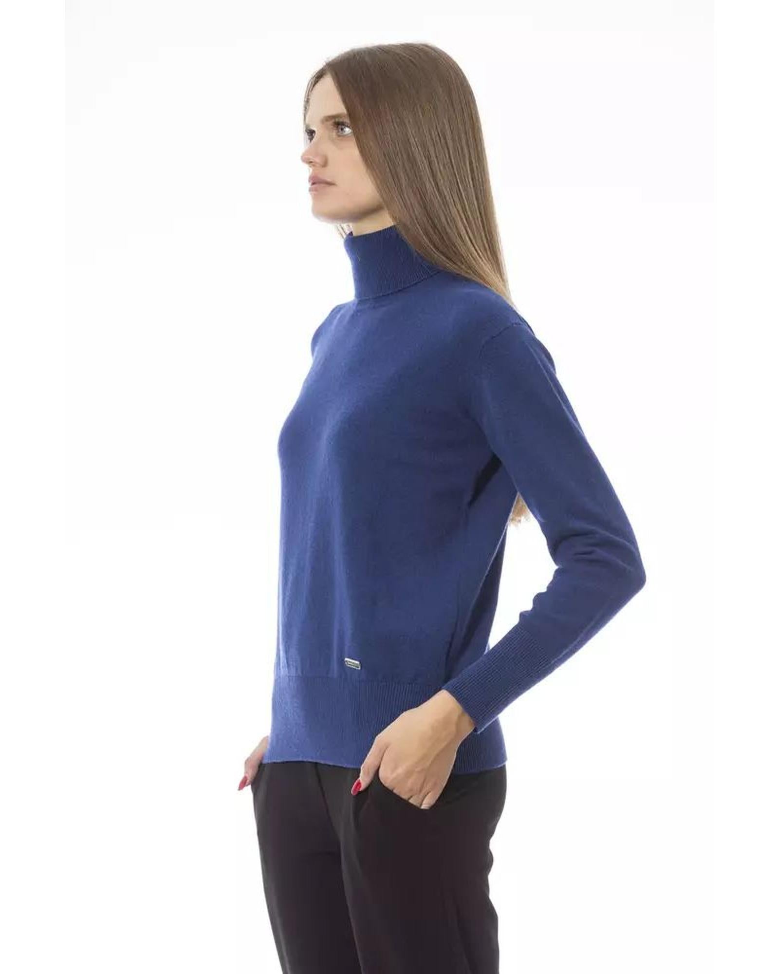 Baldinini Trend Women's Blue Wool Sweater - 42 IT