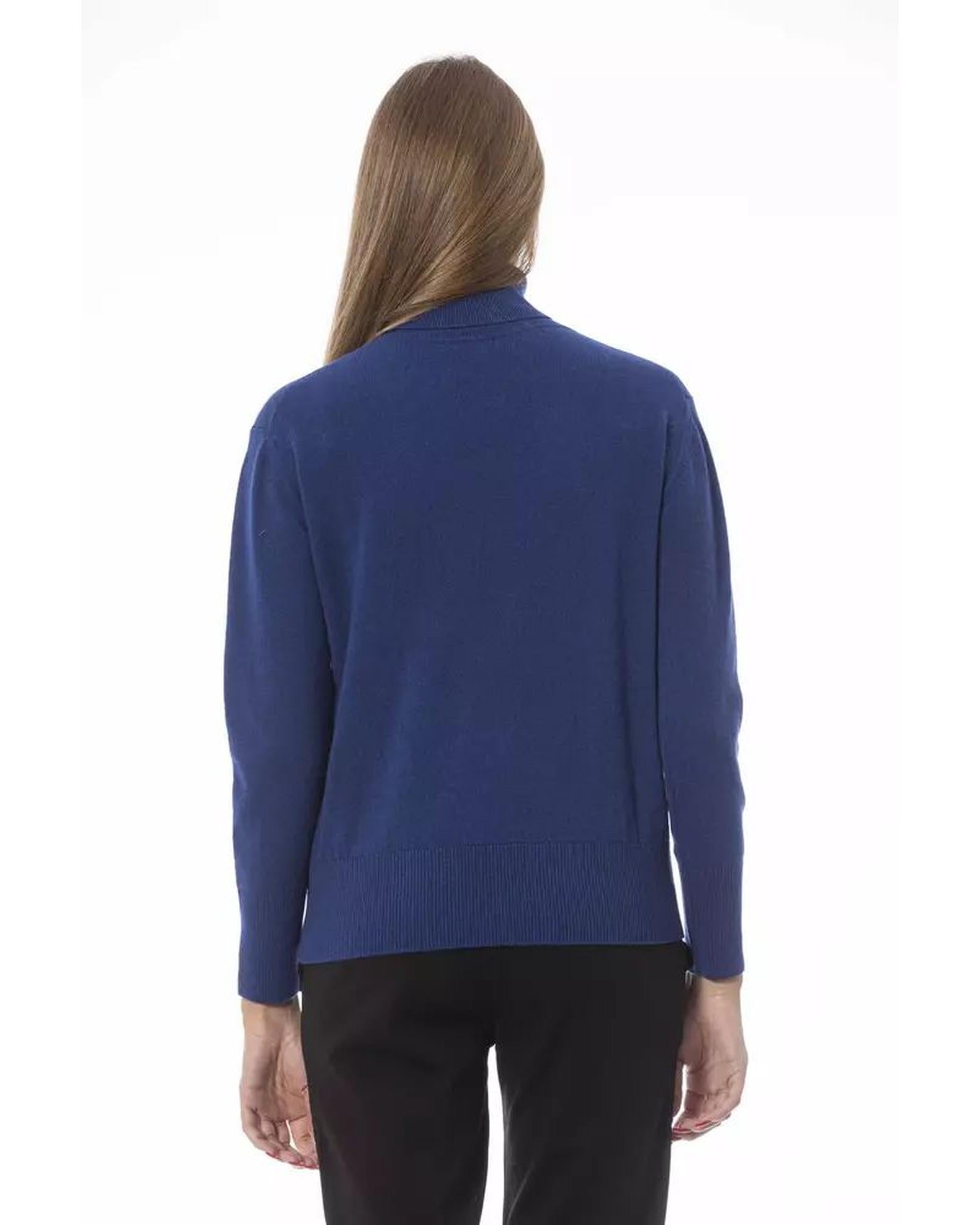 Baldinini Trend Women's Blue Wool Sweater - 42 IT