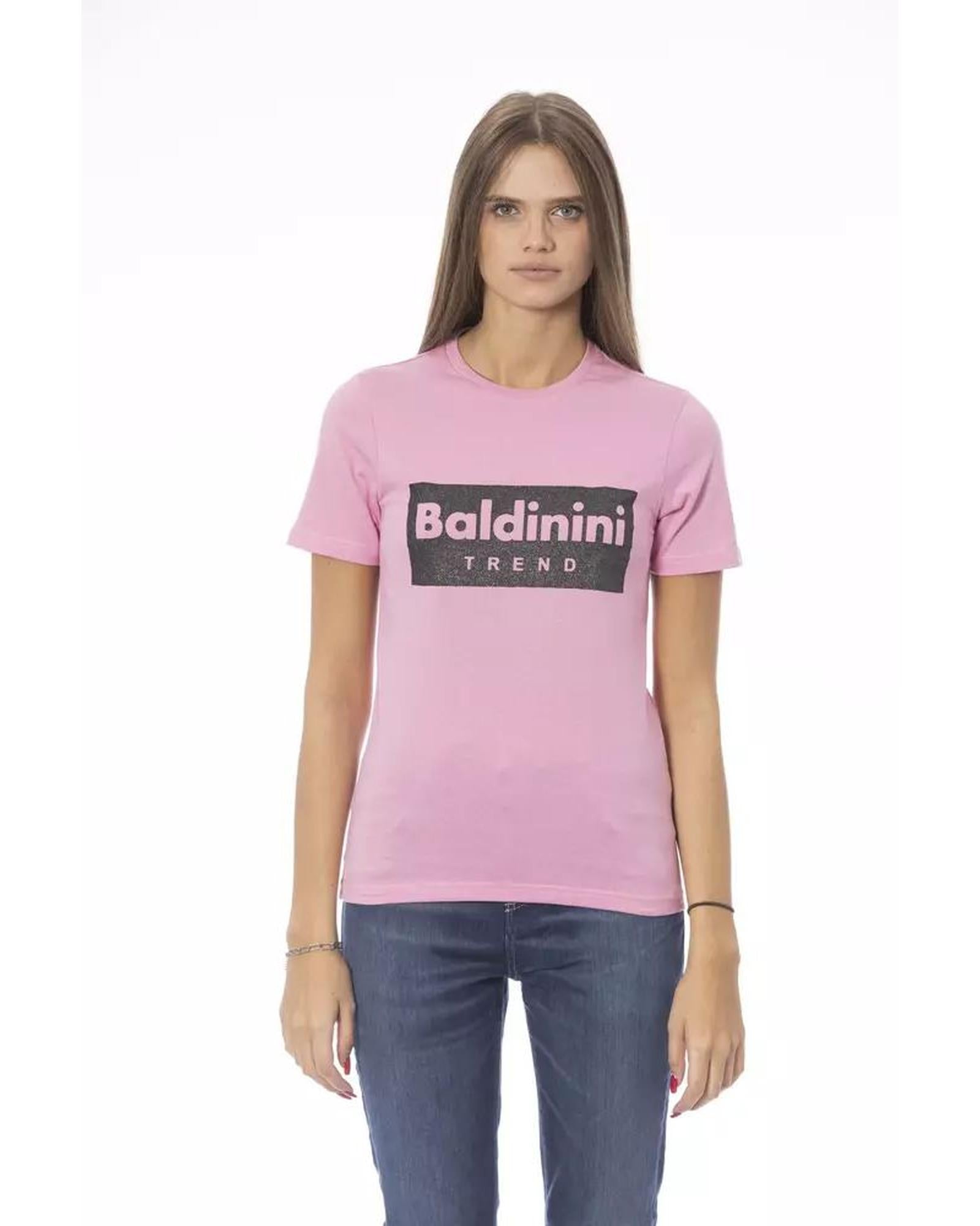 Baldinini Trend Women's Pink Cotton Tops & T-Shirt - XS