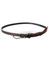 CNC Costume National Leather Logo Belt 85 cm Women