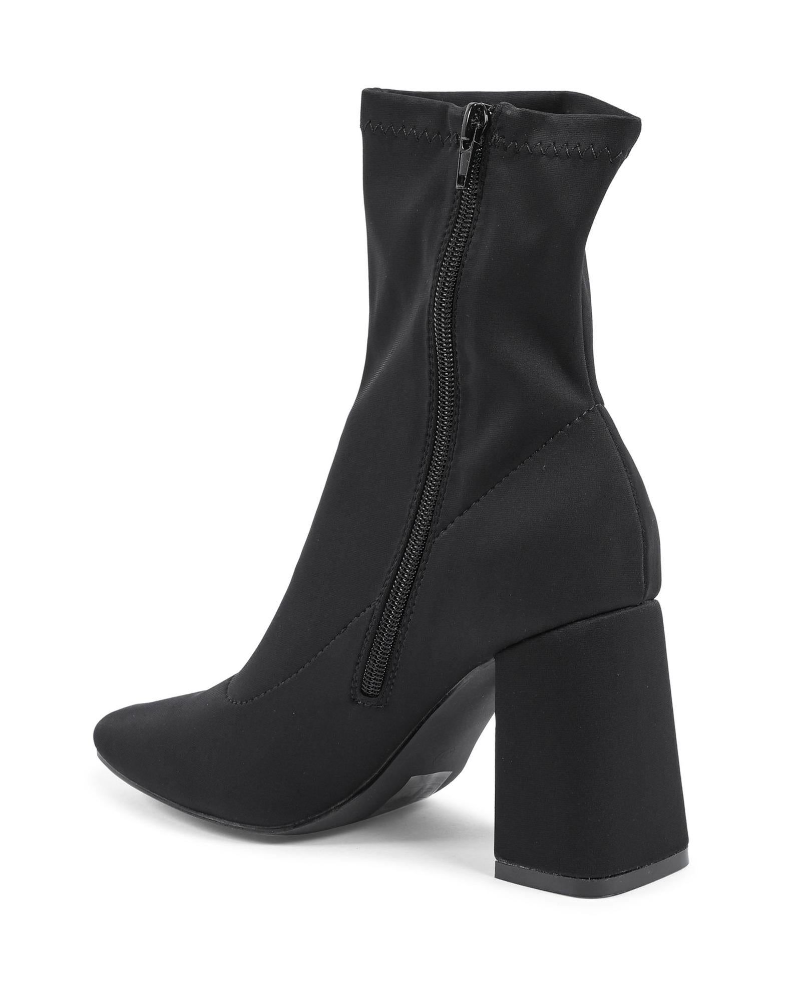 Fabric Ankle Boot with 9cm Heel - 36 EU