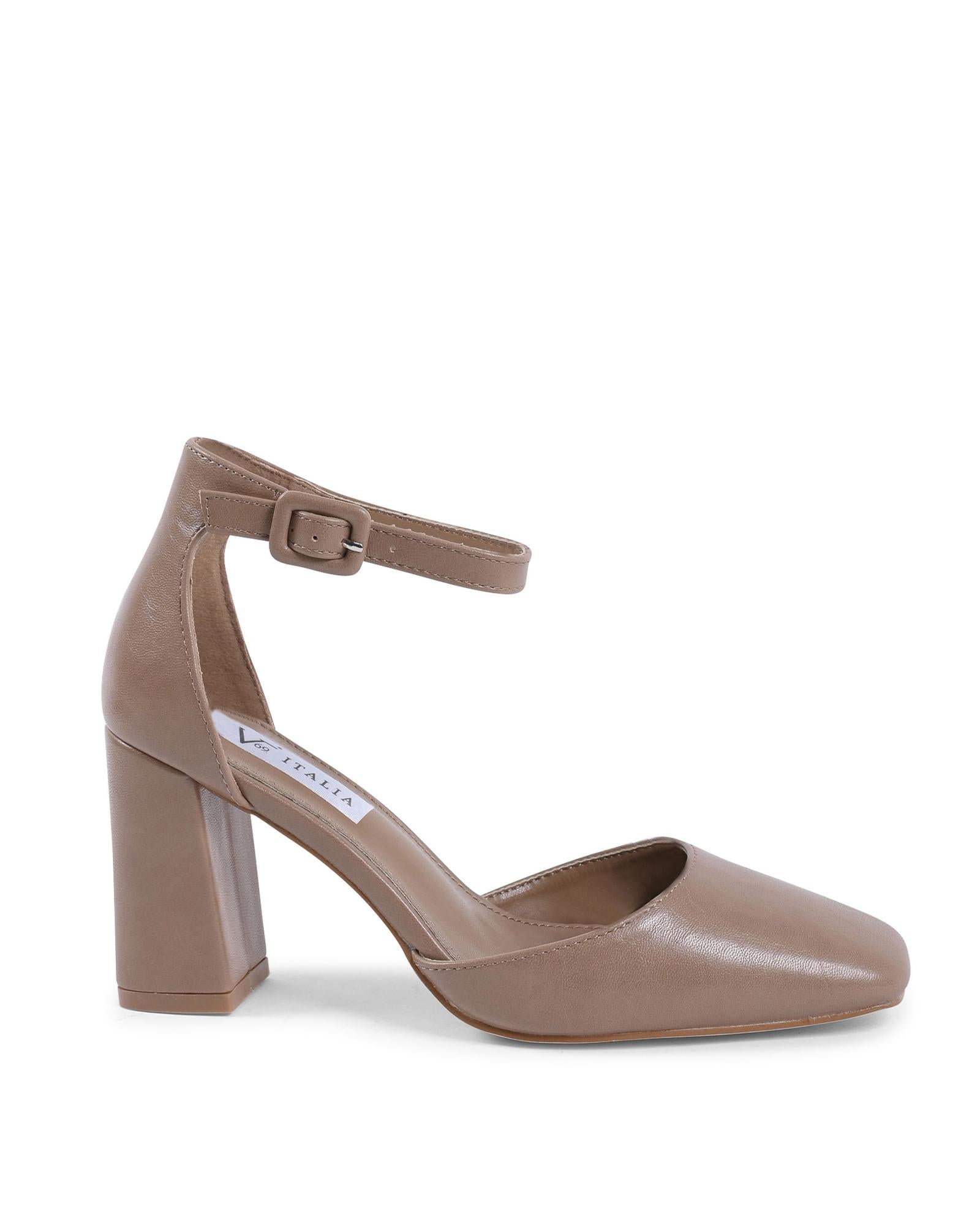 Ankle Strap Pump in Synthetic Leather - 36 EU