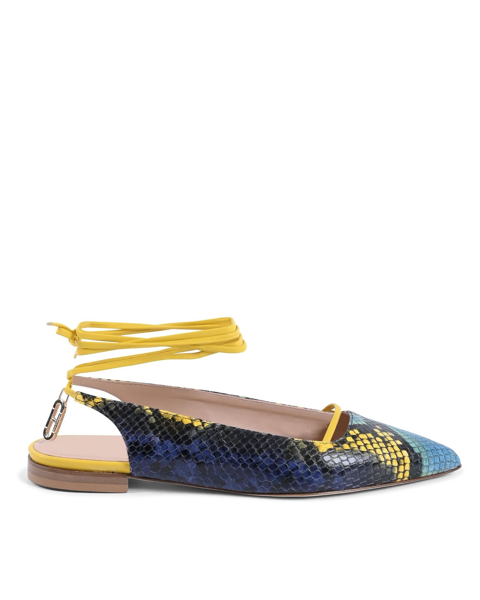 Python Pointed Toe Slingback with Slave Laces - 39 EU