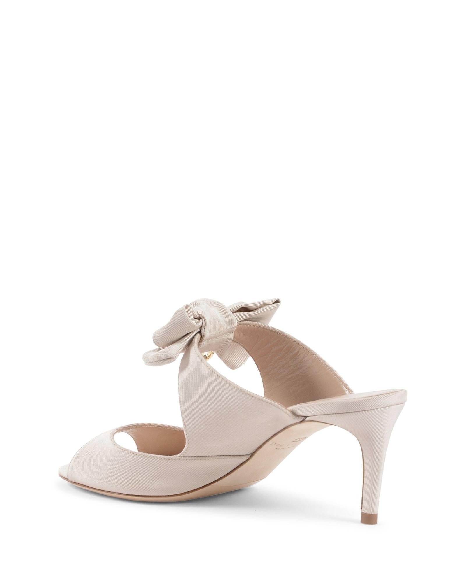 Grosgrain Bow Heel Mule - 37 EU