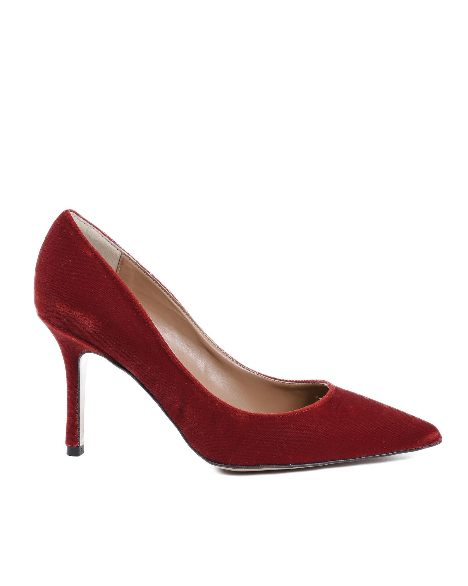 19V69 ITALIA by Versace 1969 abbigliamento sportivo srl Women's Red Velvet High Heel Pump in Red - 37 EU