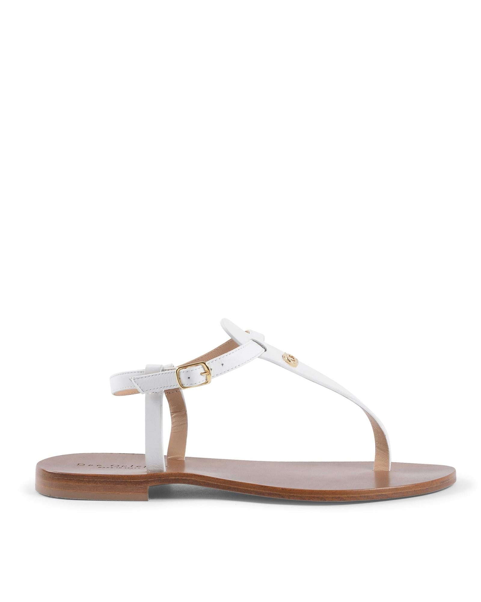 Leather Low Heel Sandals - 35 EU