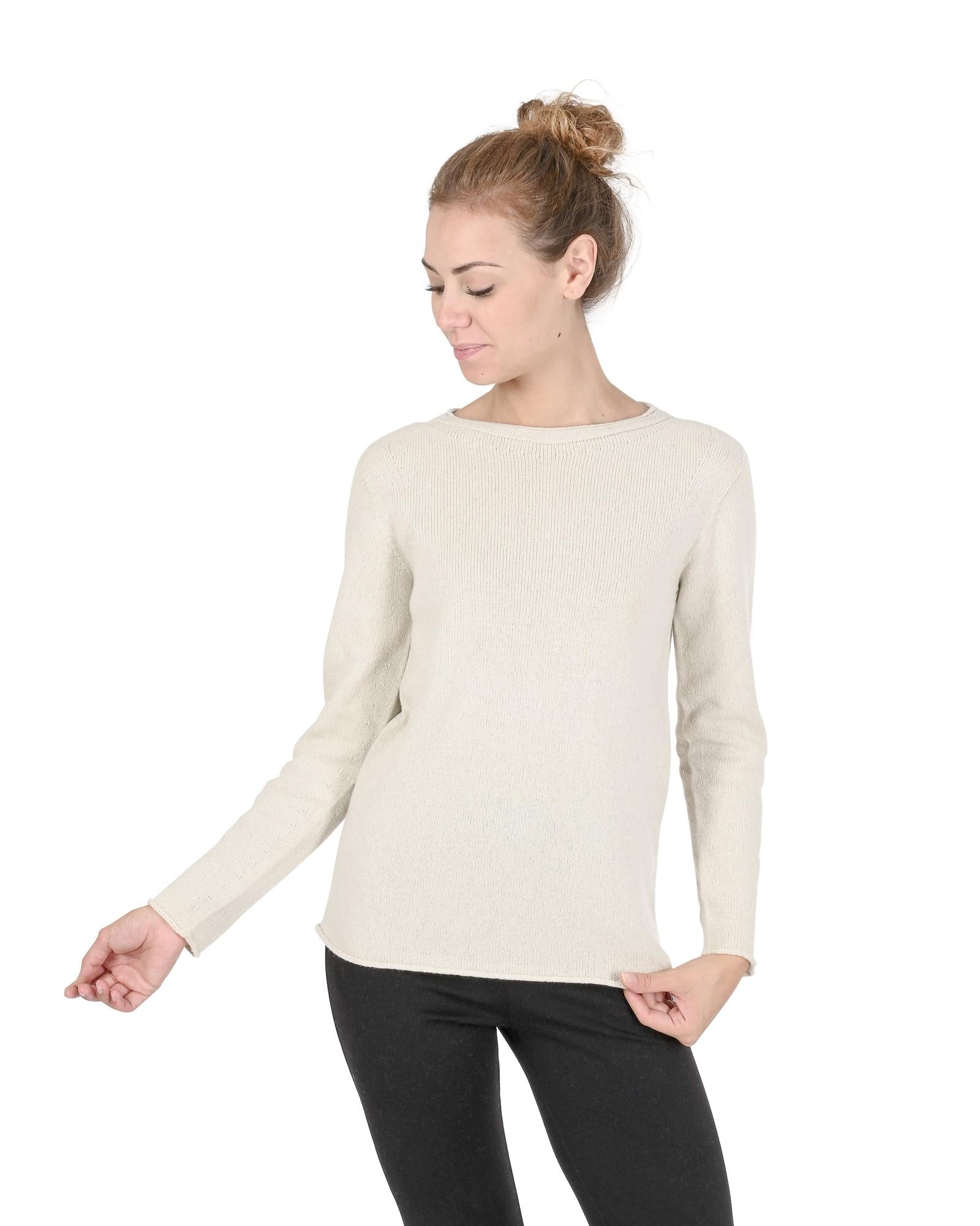 Boatneck Cashmere Sweater - 48 EU