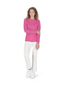 Crown of Edinburgh Cashmere Women's Cashmere Boatneck Sweater in Fuchsia - M