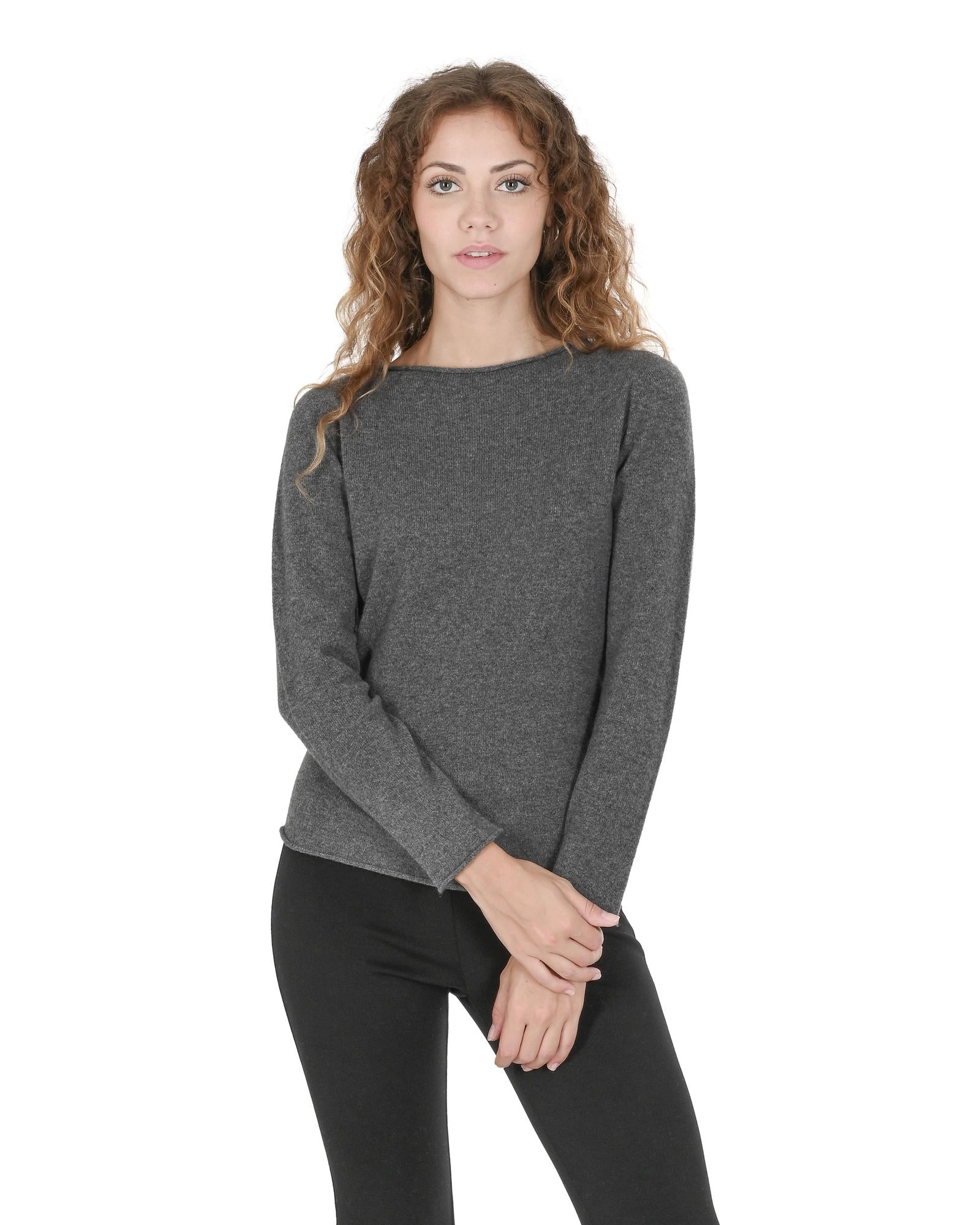 Cashmere Womens Boatneck Sweater - M