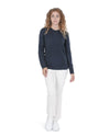 Crown of Edinburgh Cashmere Women's Cashmere Round Neck Womens Sweater in Navy blue - 46 EU