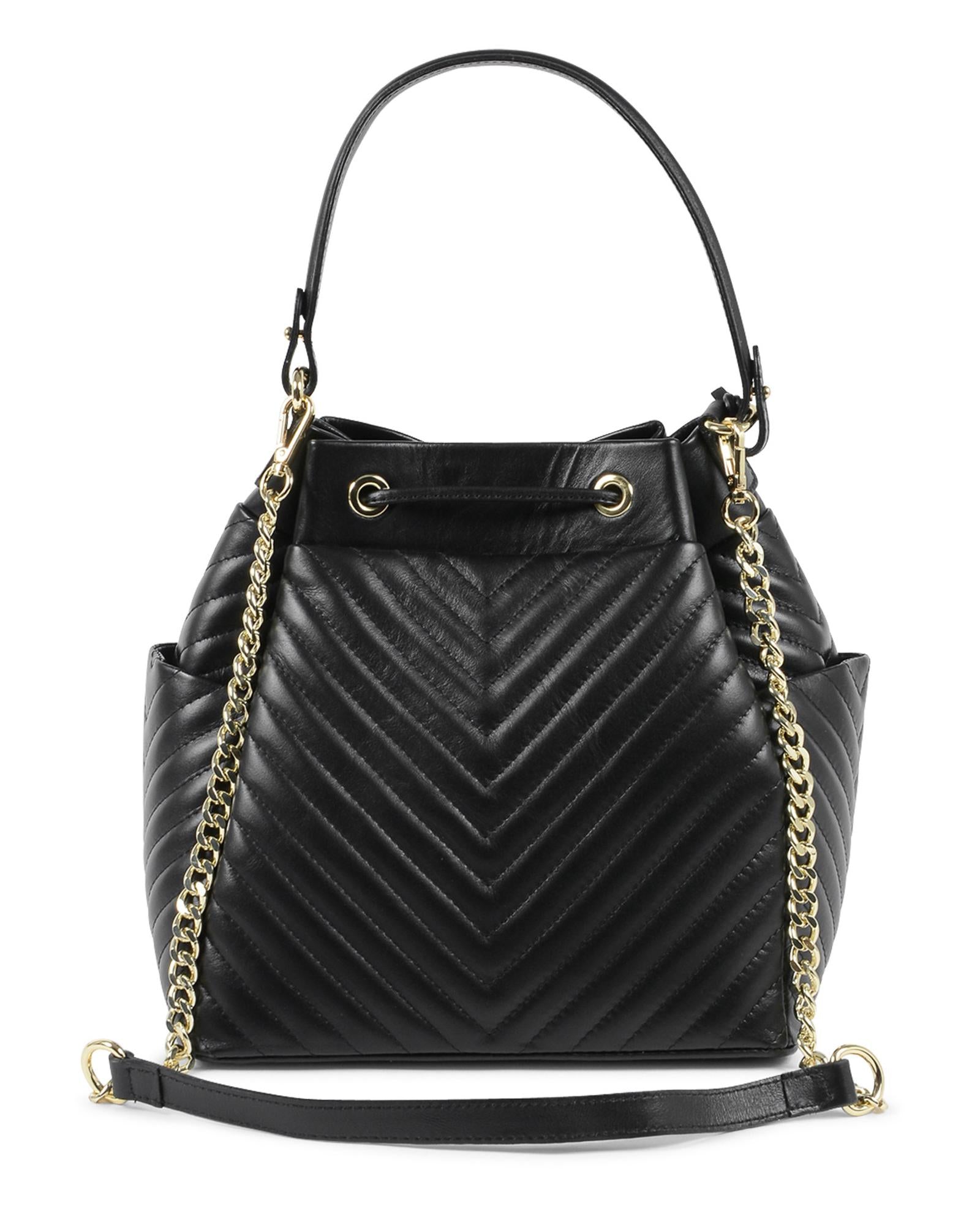 V Italia by Versace 1969 abbigliamento sportivo srl Women's Leather Black Satchel Bag in Black - One Size