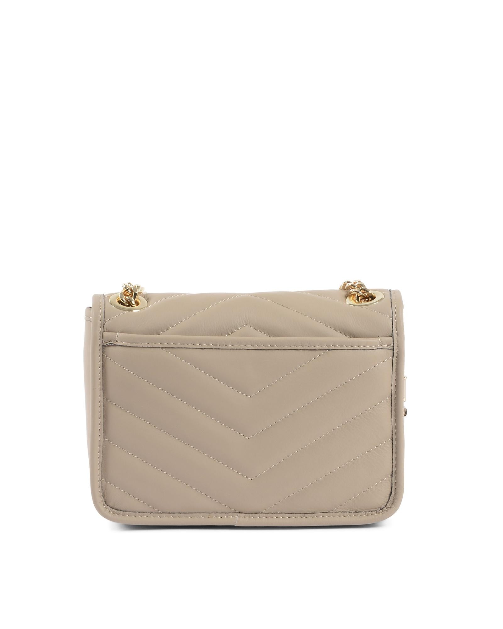 V Italia by Versace 1969 abbigliamento sportivo srl Women's Leather Beige Handbag in Beige - One Size