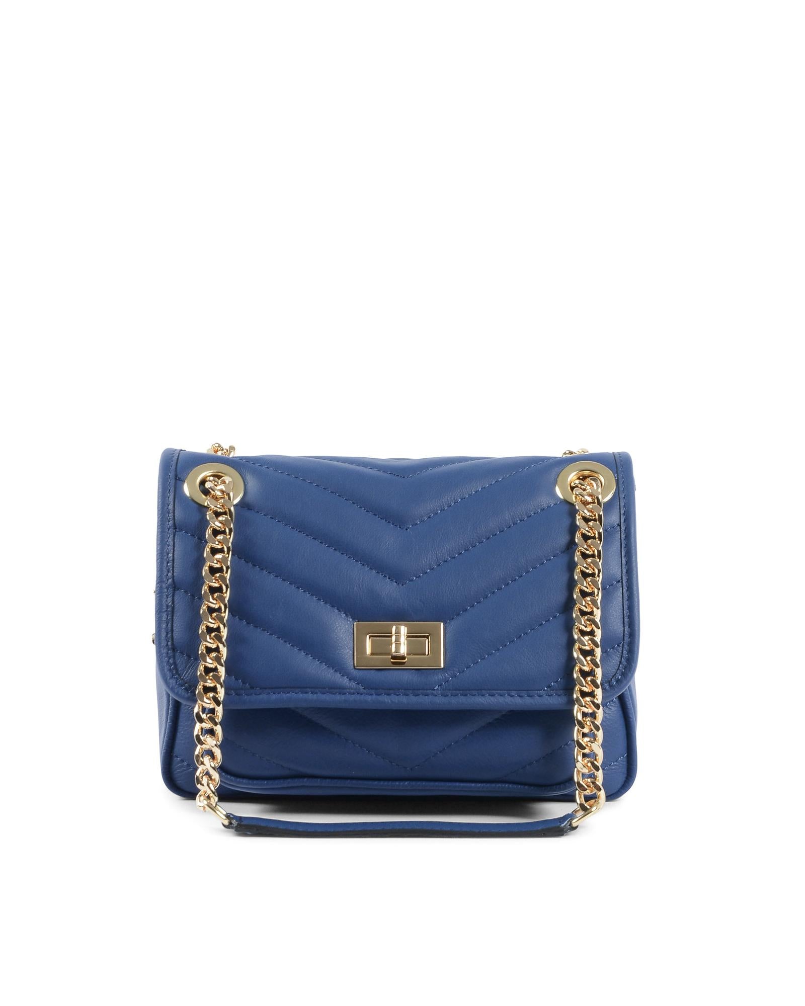 V Italia by Versace 1969 abbigliamento sportivo srl Women's Blue Leather Handbag in Blue - One Size