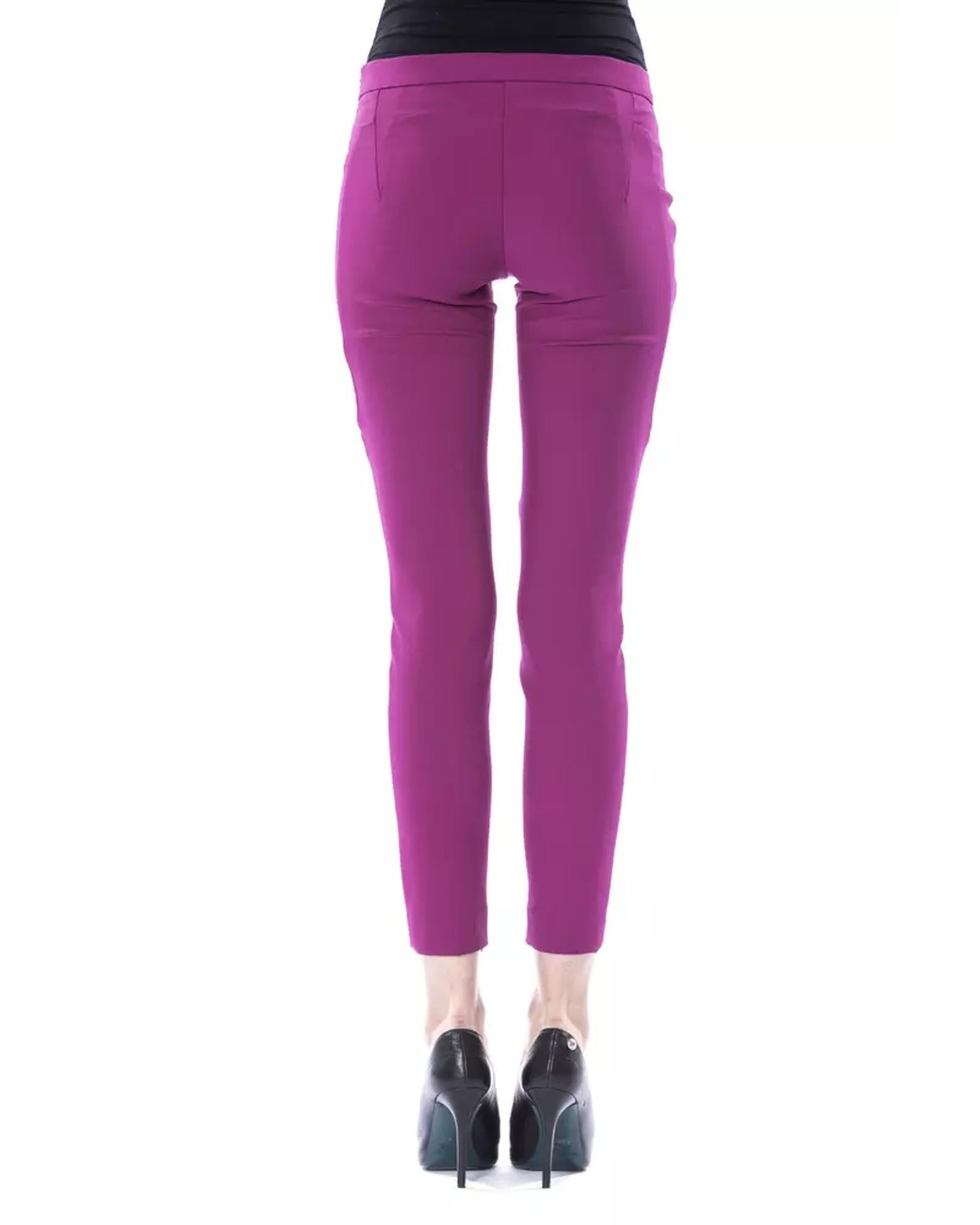 Lateral Closure Skinny Pants with Frontal Application 44 IT Women