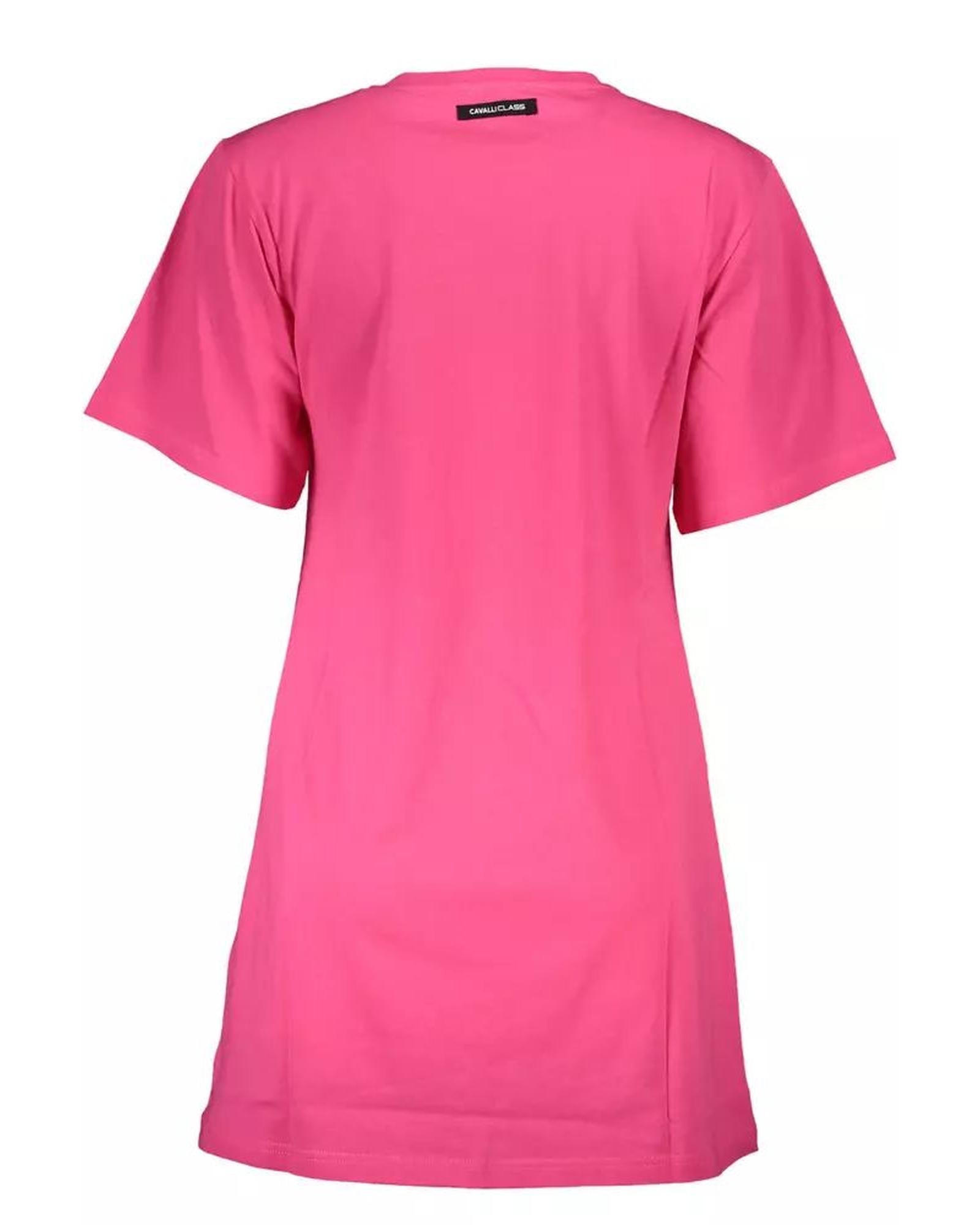 Cavalli Class Women's Pink Cotton Tops & T-Shirt - XL