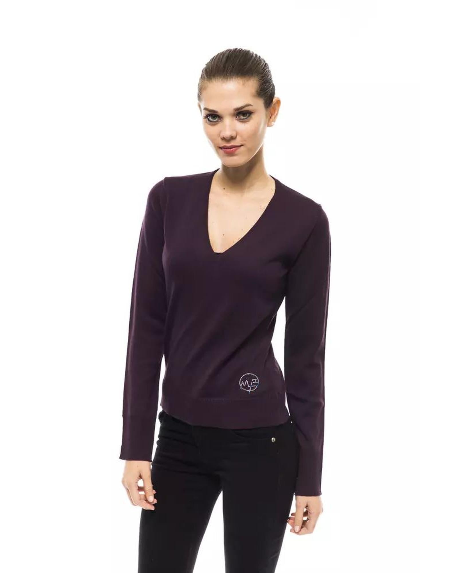 Montana Blu Women's Purple Wool Sweater - 40 IT