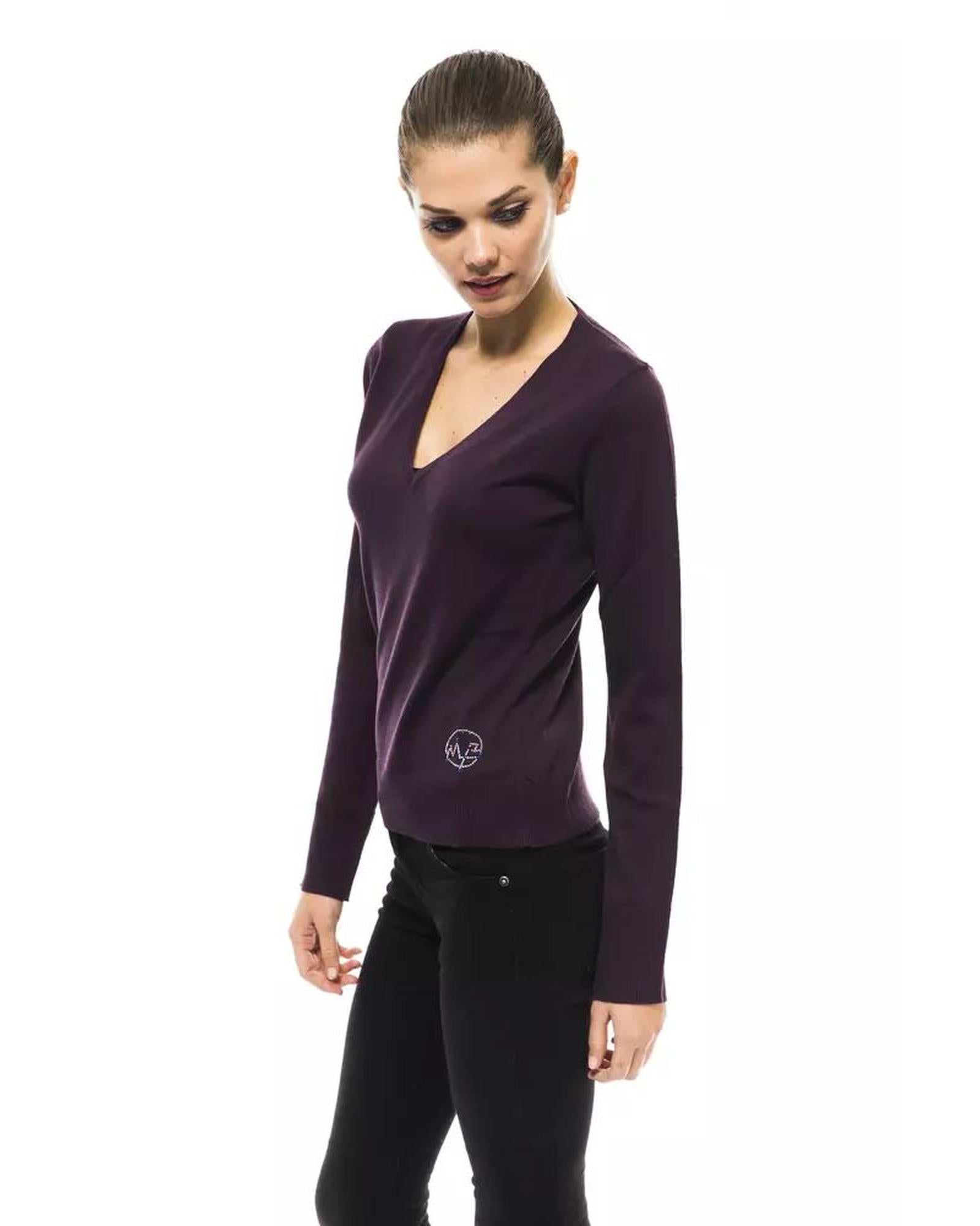 Montana Blu Women's Purple Wool Sweater - 40 IT