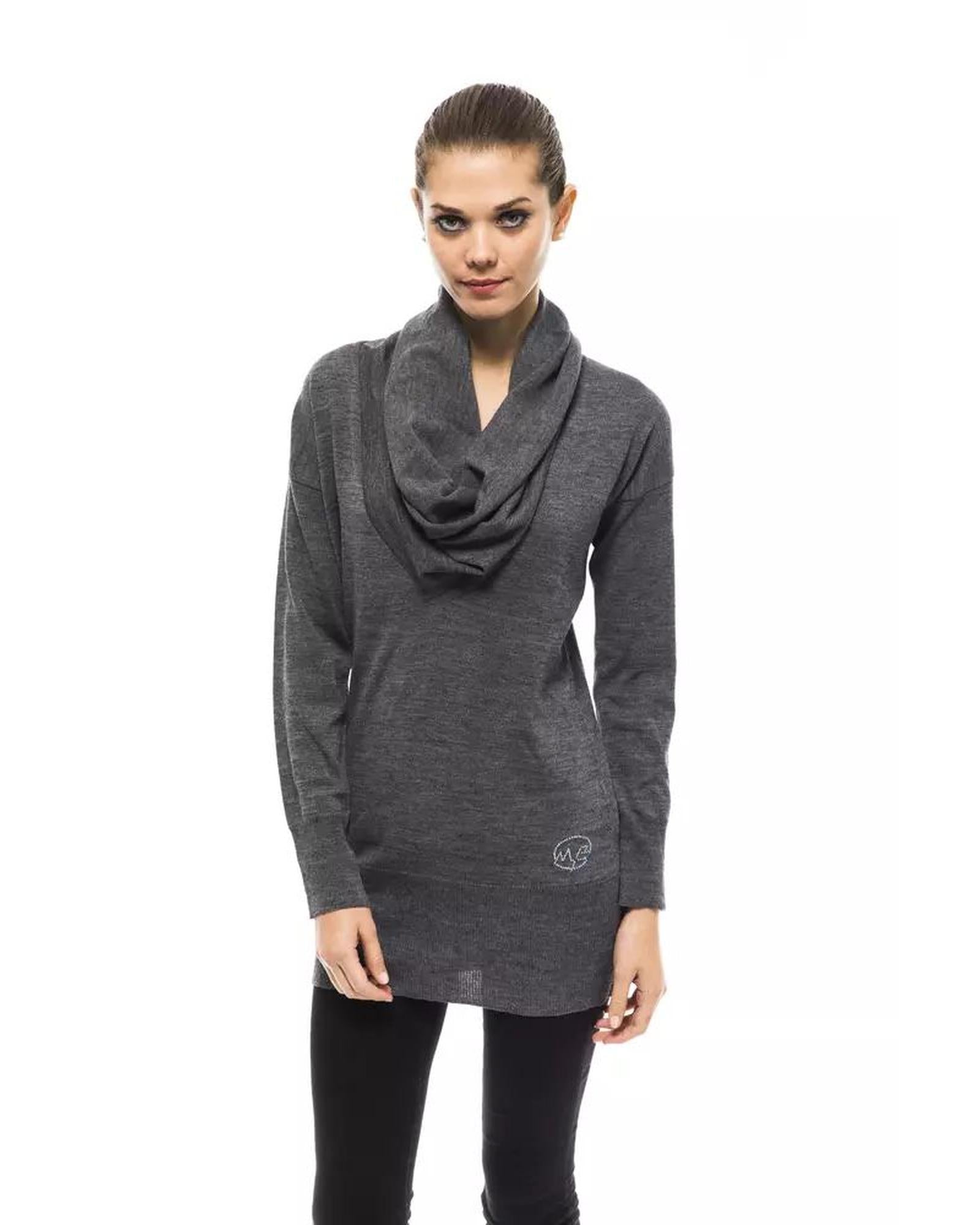 Montana Blu Women's Gray Wool Sweater - 42 IT