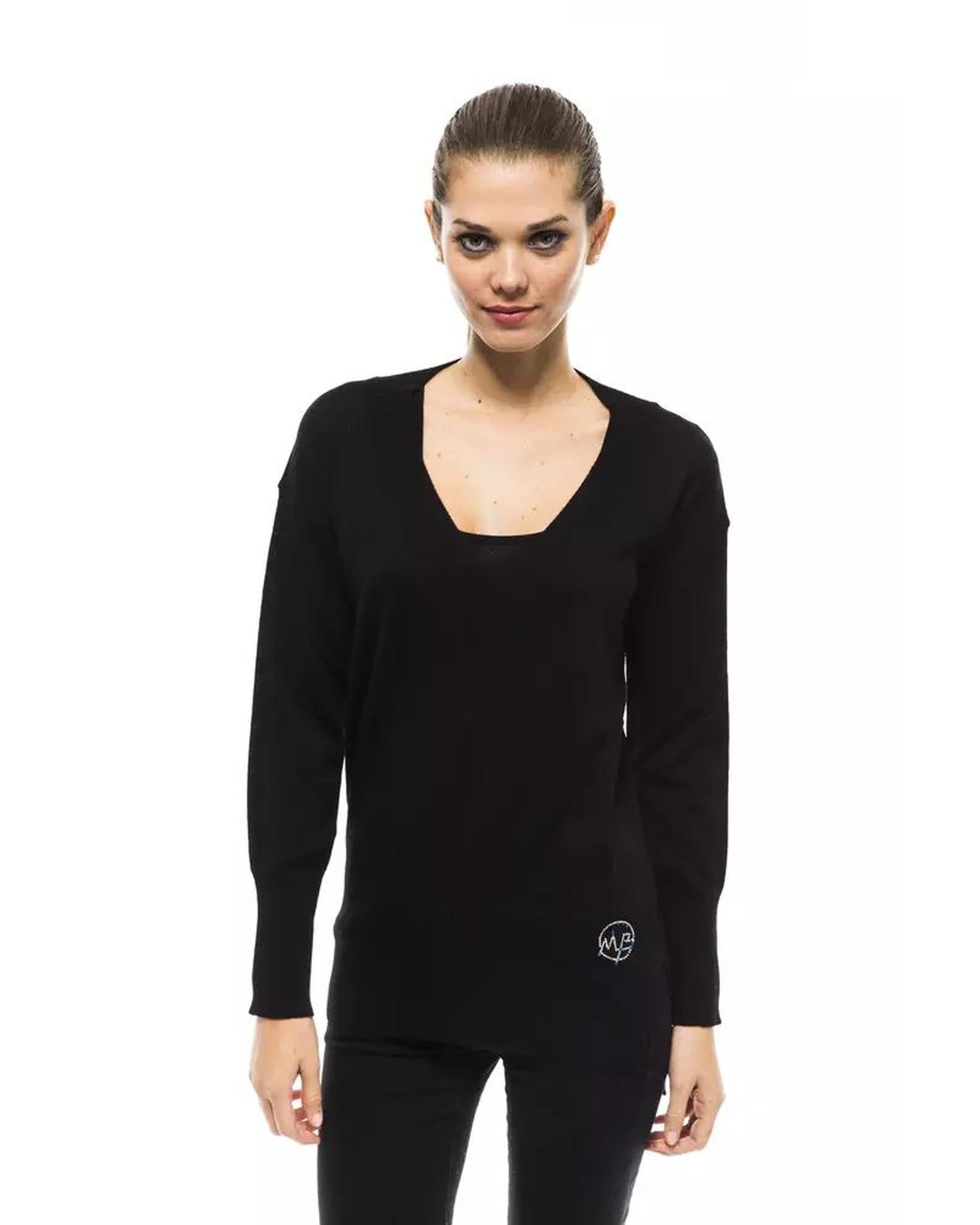 Montana Blu Women's Black Wool Sweater - 40 IT