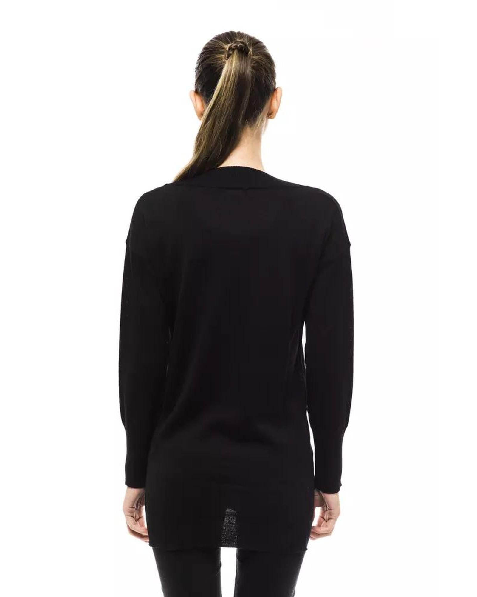 Montana Blu Women's Black Wool Sweater - 40 IT