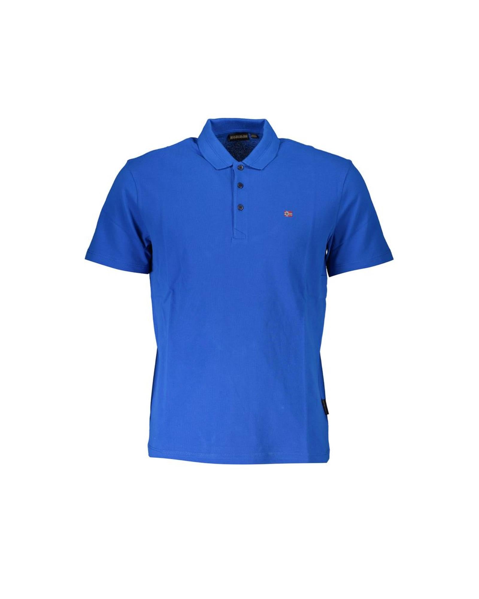 Napapijri Men's Blue Cotton Polo Shirt - L