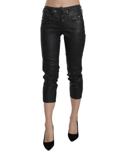 New GALLIANO Mid Waist Slim Leg Cropped Jeans W24 US Women