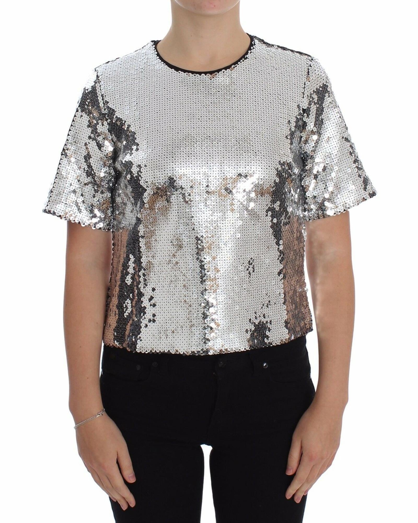 Enchanted Sicily Sequined Blouse Top 44 IT Women