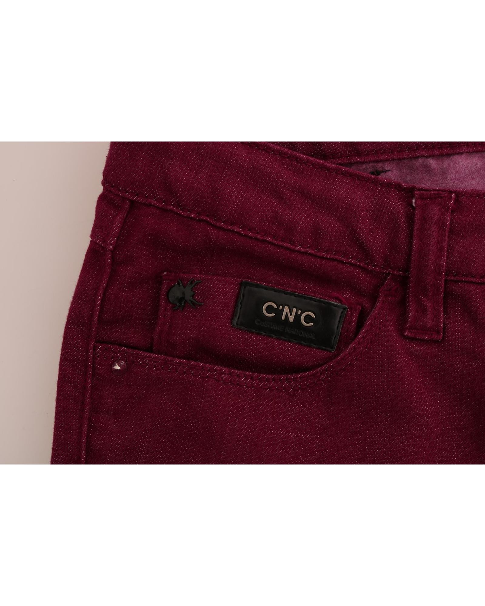 Costume National Women's Red Wash Cotton Stretch Denim Jeans - W26 US