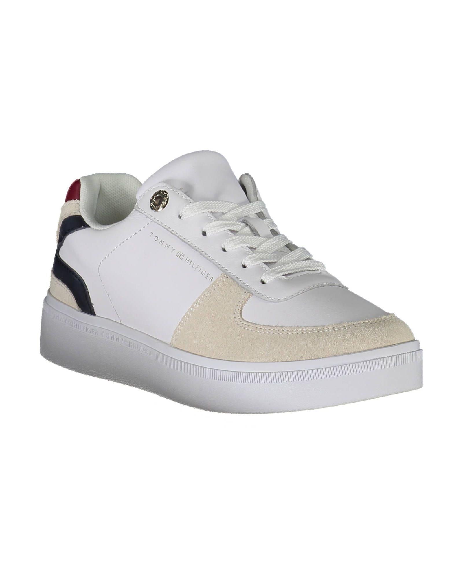 Tommy Hilfiger Women's White Polyester Sneaker - 39 EU