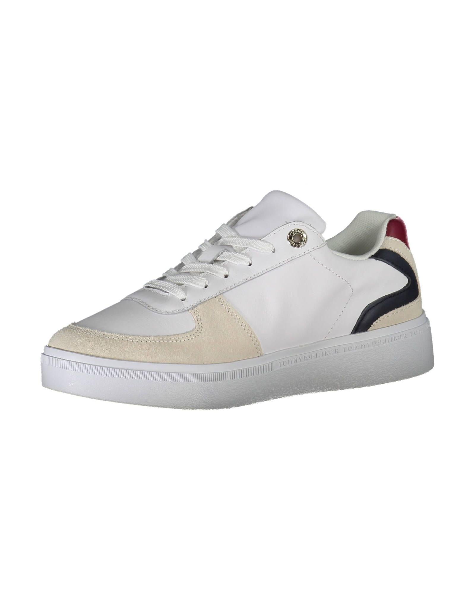 Tommy Hilfiger Women's White Polyester Sneaker - 40 EU