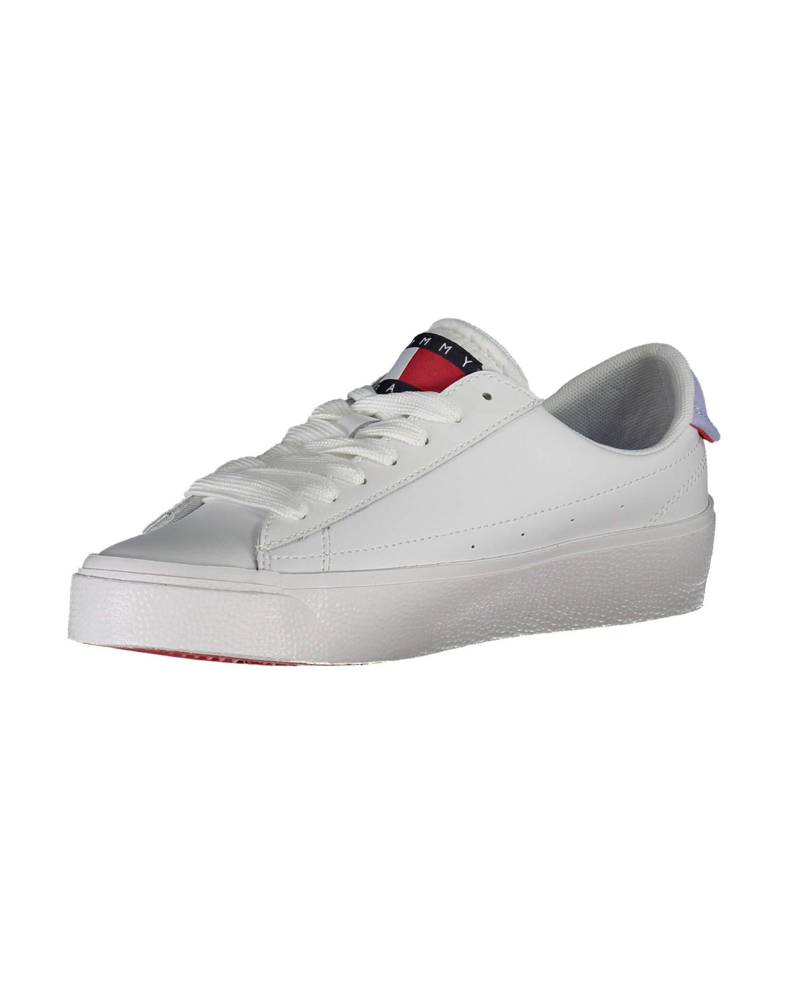 Tommy Hilfiger Women's White Polyester Sneaker - 41 EU