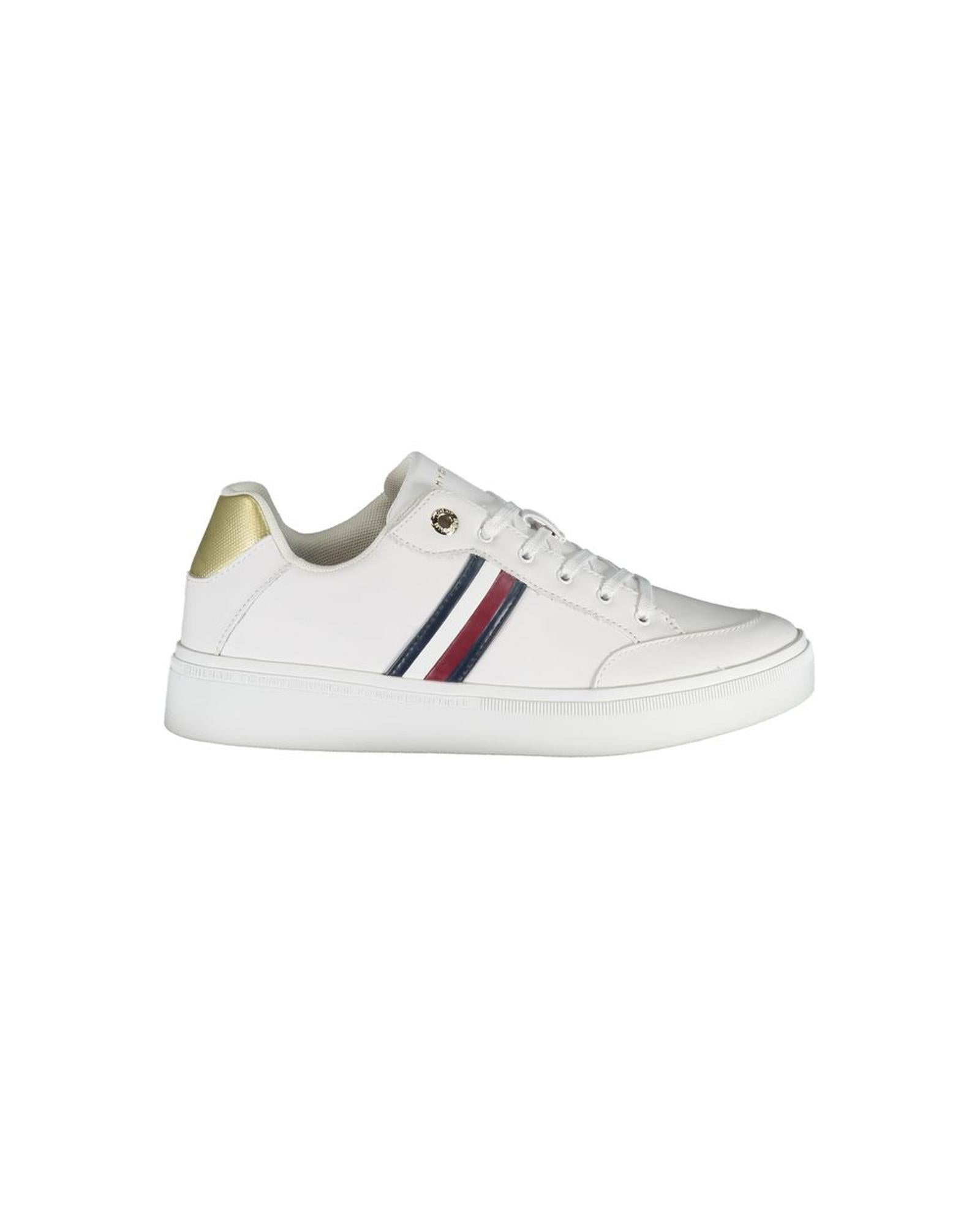 Tommy Hilfiger Women's White Polyester Sneaker - 40 EU