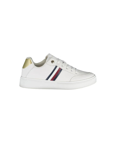 Tommy Hilfiger Women's White Polyester Sneaker - 40 EU