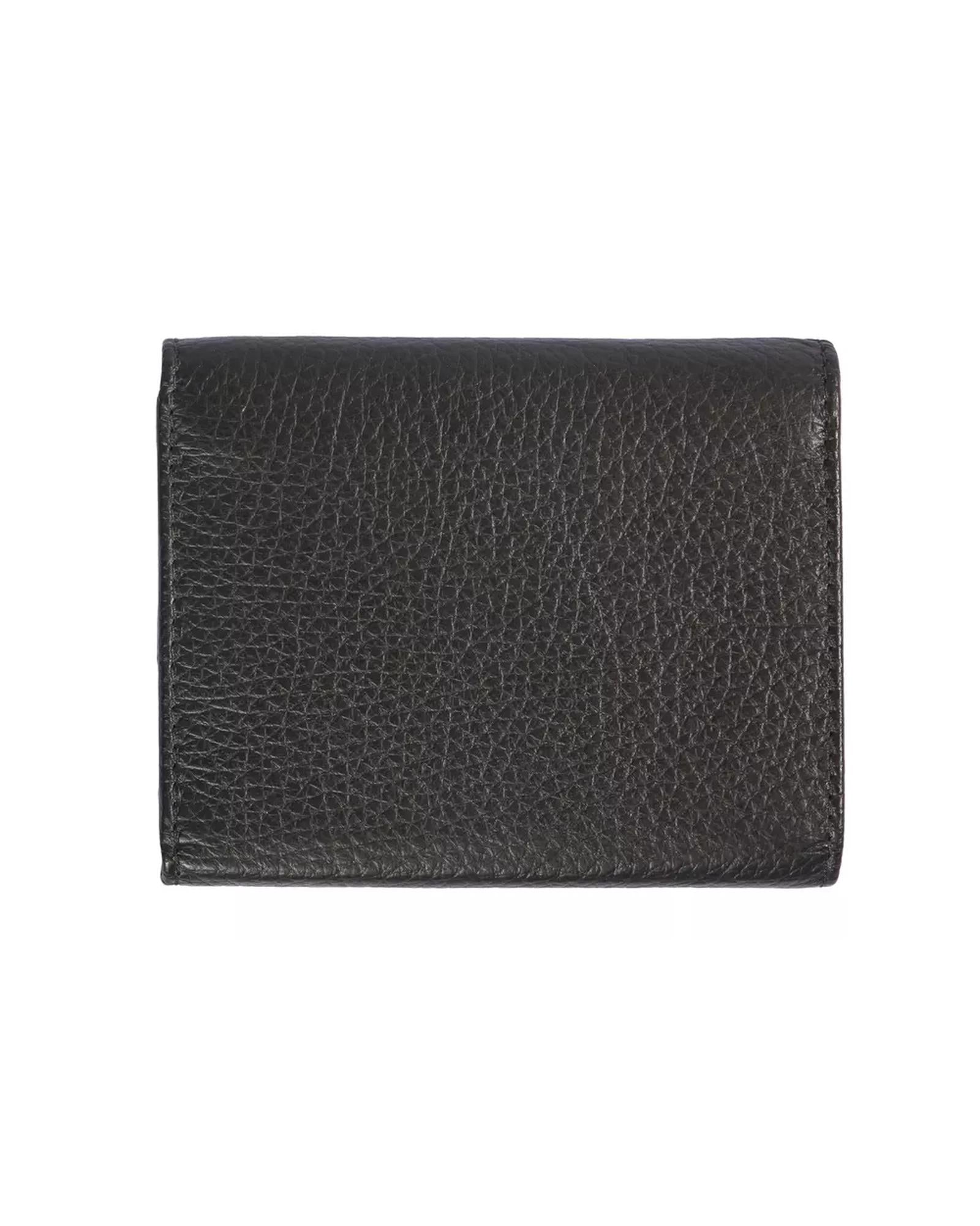 Embossed Leather Womens Wallet with Press Button Closure One Size Women