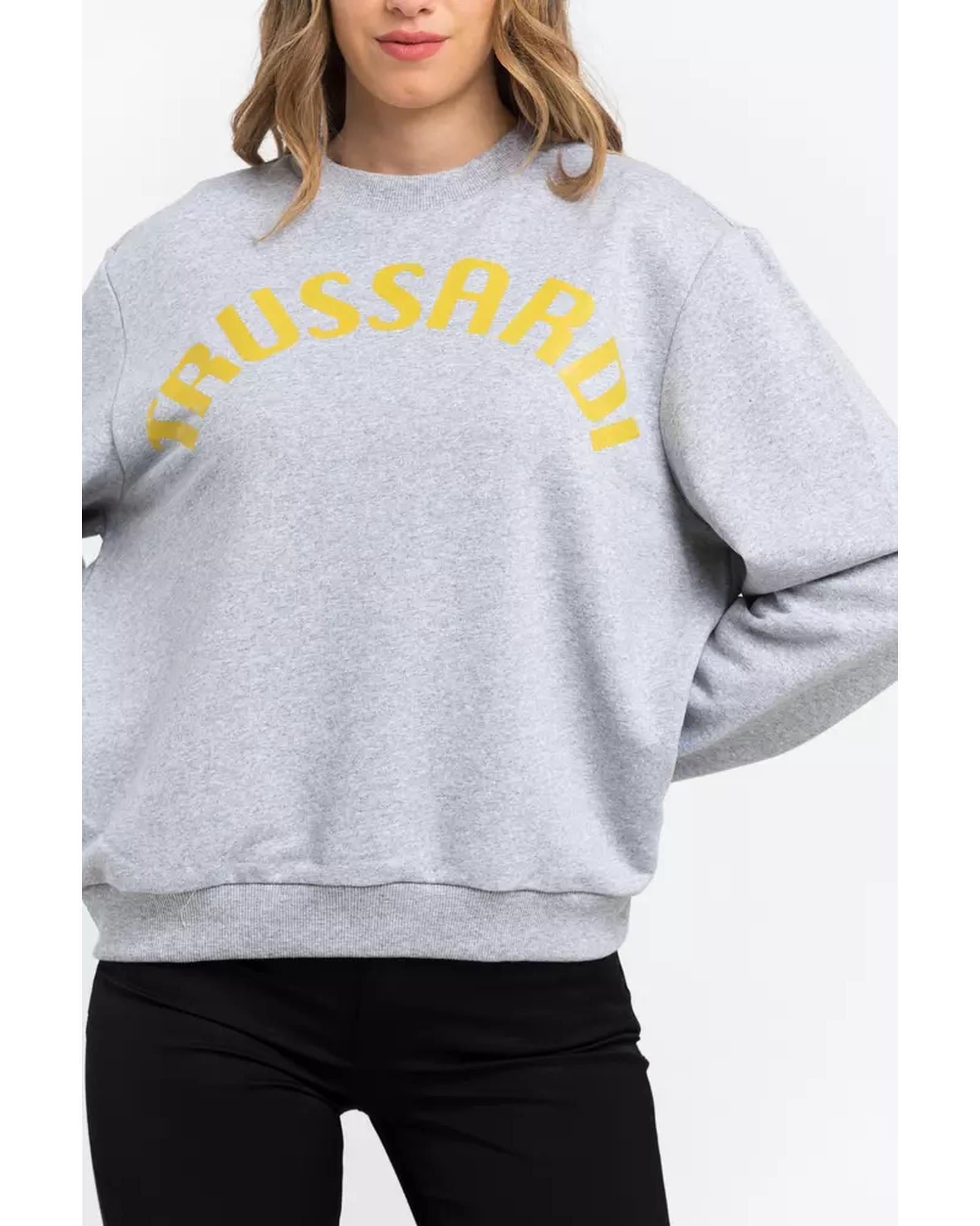 Oversized Maxi Lettering Sweatshirt with Dropped-shoulder Sleeves L Women