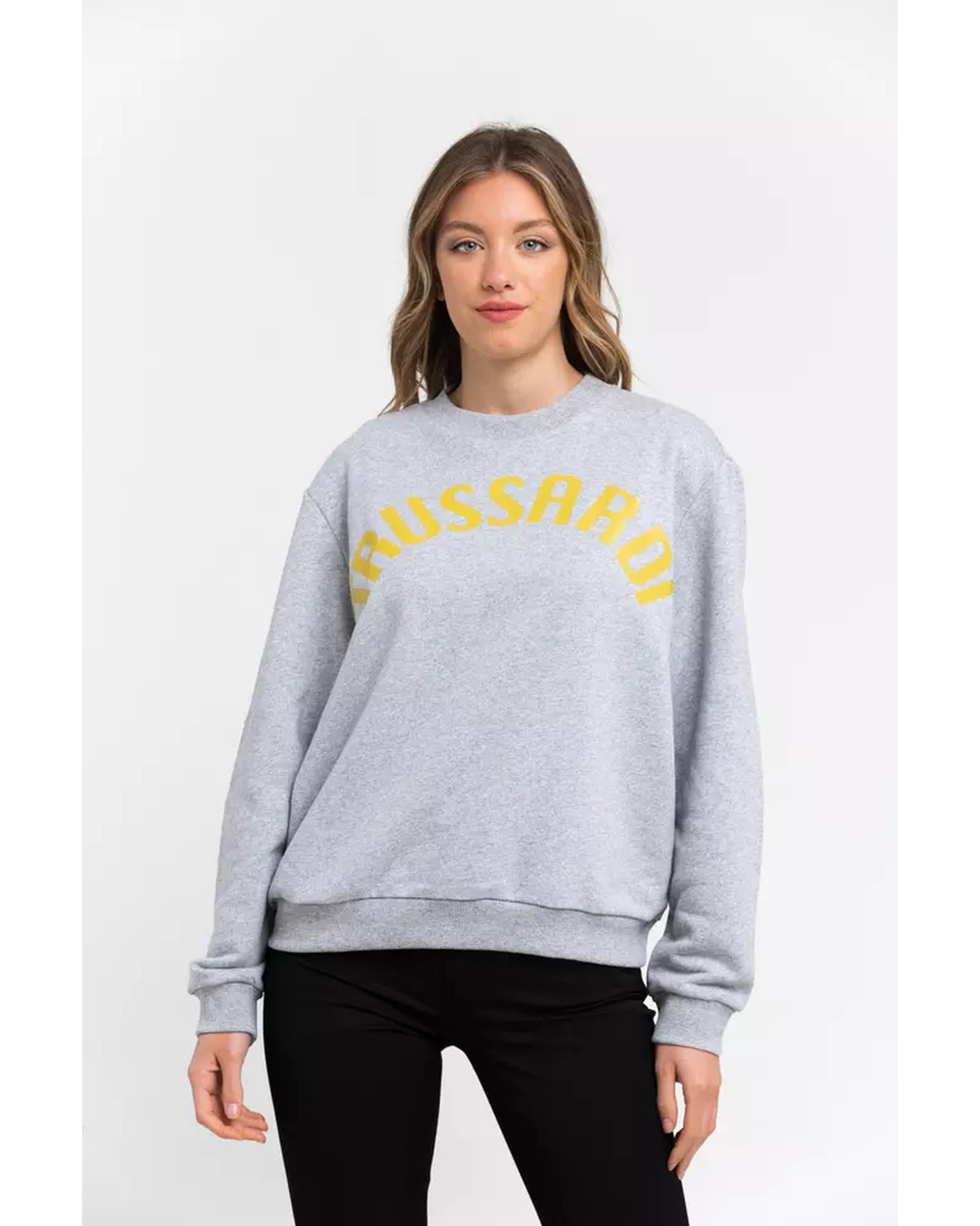 Oversized Maxi Lettering Sweatshirt with Dropped-shoulder Sleeves S Women