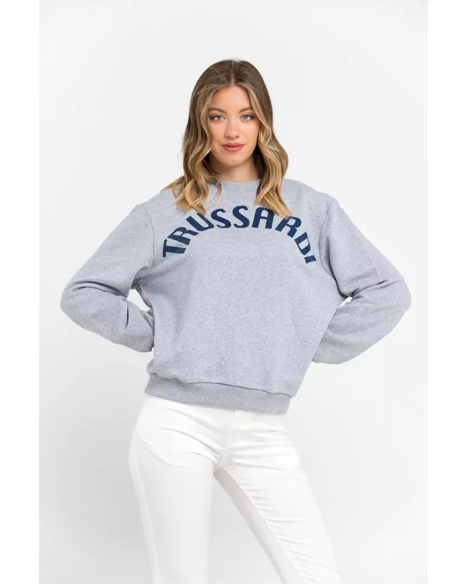 Oversized Round-neck Sweatshirt with Maxi Lettering L Women