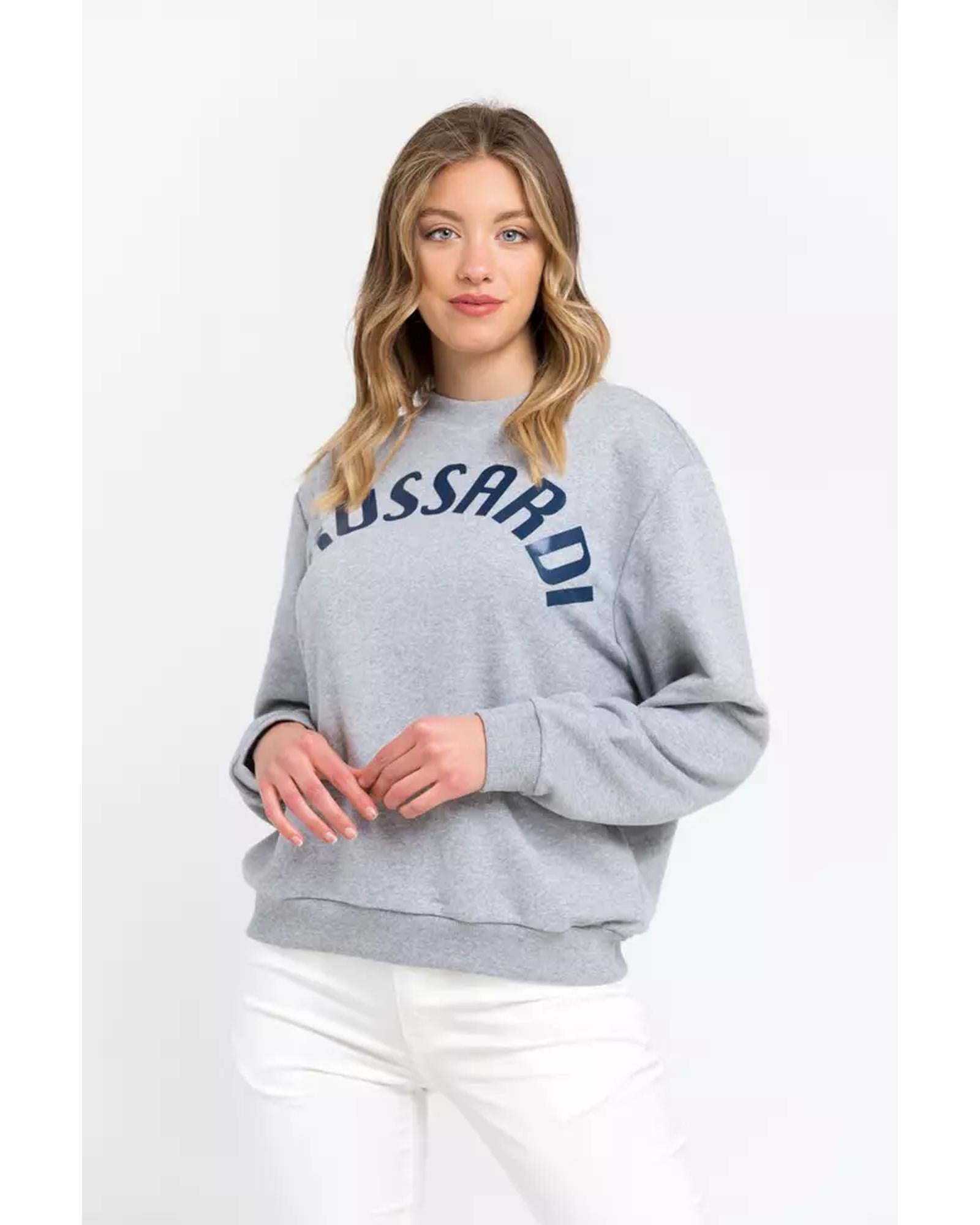 Oversized Round-neck Sweatshirt with Maxi Lettering M Women