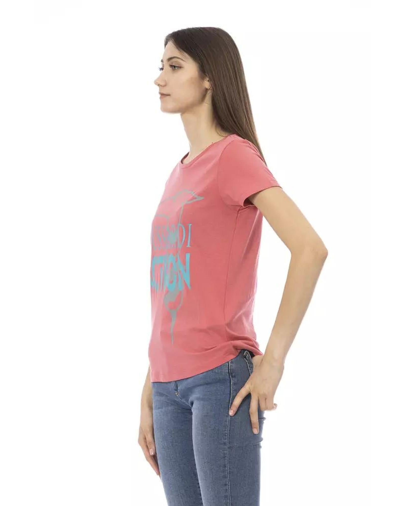 Trussardi Action Women's Pink Cotton Tops & T-Shirt - S