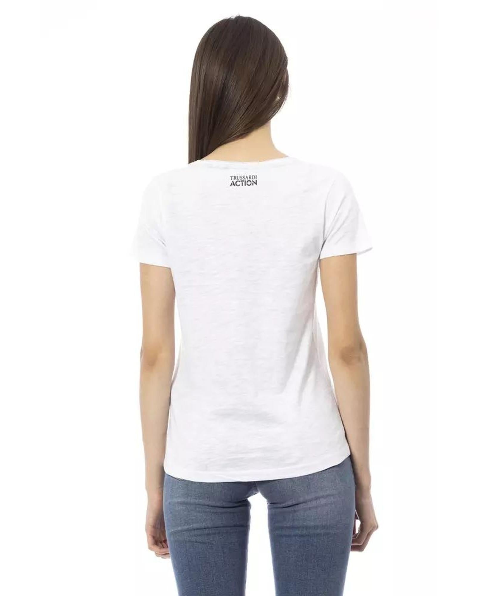 Trussardi Action Women's White Cotton Tops & T-Shirt - XS