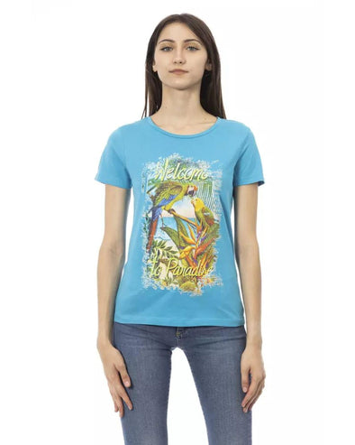 Trussardi Action Women's Light Blue Cotton Tops & T-Shirt - S