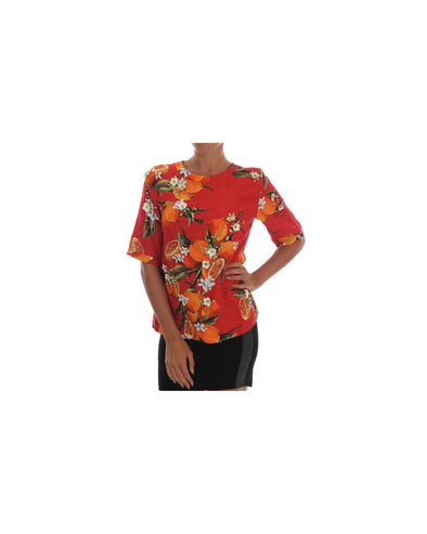 Crystal Embellished Blossom Print Blouse 38 IT Women