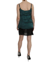 Spaghetti Strap Shift Mini Dress in 100% Silk 42 IT Women
