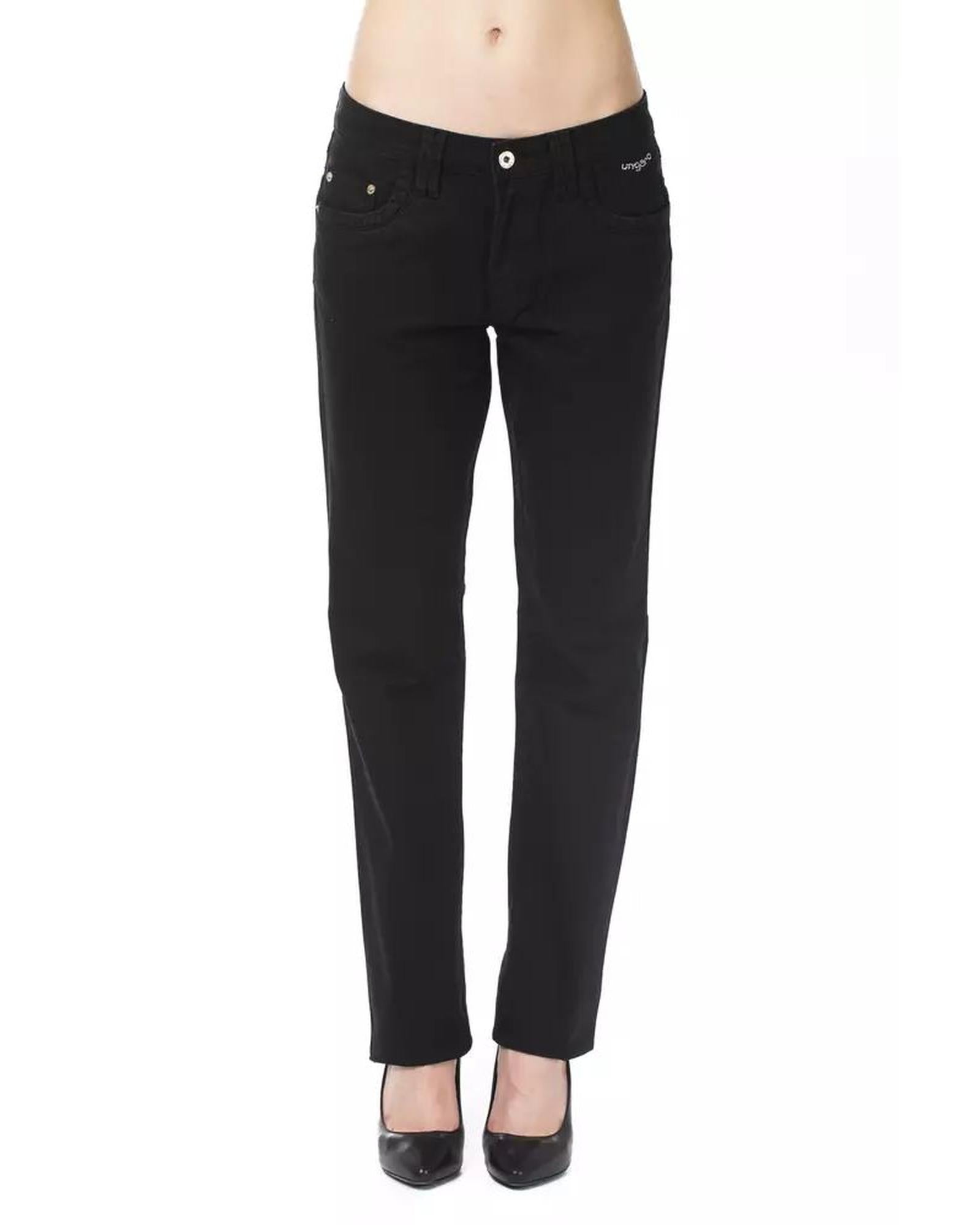 Ungaro Fever Women's Black Cotton Jeans & Pant - W34 US