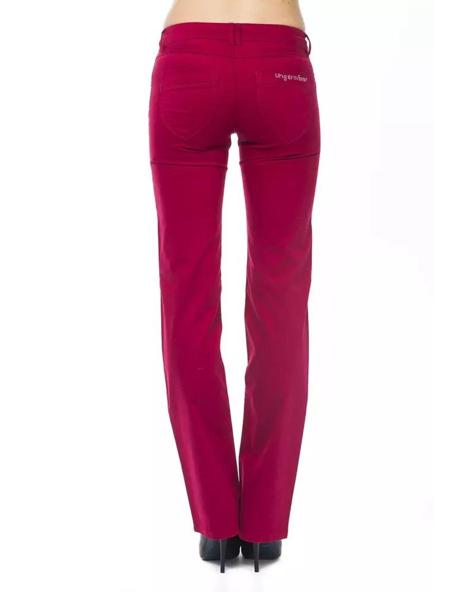 Ungaro Fever Women's Red Cotton Jeans & Pant - W32 US