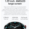 Leather Strap Amoled Smart Watch With Heart Rate And Blood Pressure Monitoring - Black