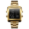 Vintage Gold Steel Square Watch - Waterproof & Luminous - Rose Gold