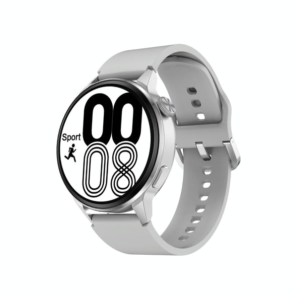 Silicone Band Smart Watch With Colour Screen - Silver