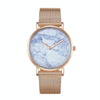 Stylish Men Quartz Watch with Gold Alloy Case and Stainless Steel Band - Round Dial - Wa0733C