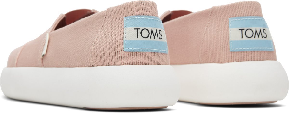 TOMS Womens Canvas Slip On Shoes Sneakers Flats Alpargata Espadrilles - Dusty Pink - US 8